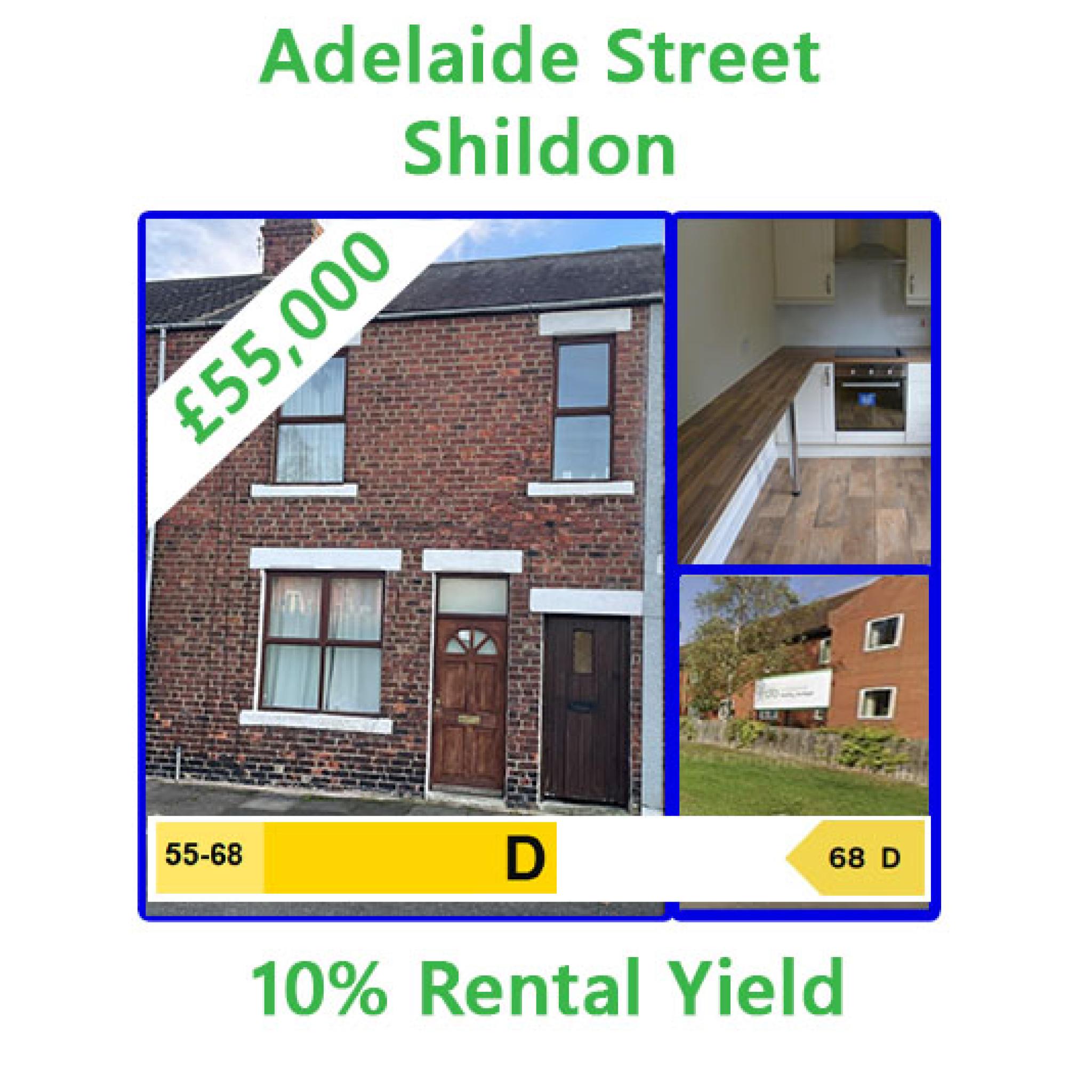 Adelaide Street, Shildon, DL4 1NT, rental yield 10%