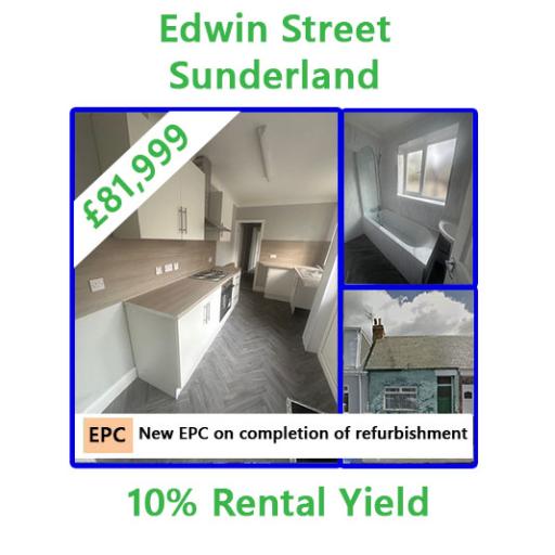 Edwin Street,	Sunderland,	SR4 6RD - 10% Rental Yield