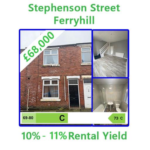 Stephenson Street,	 Ferryhill 	DL17 8PG - 10%-11% Rental Yield