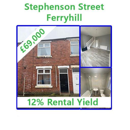Stephenson Street,	 Ferryhill 	DL17 8PG - 12% Rental Yield