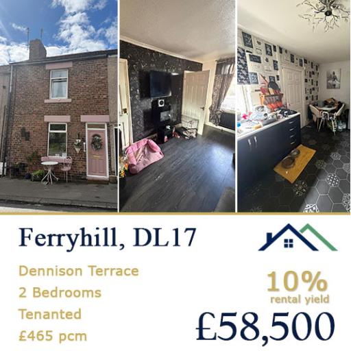 Dennison Street,	Ferryhill,	DL17 0AL - 10% Rental Yield